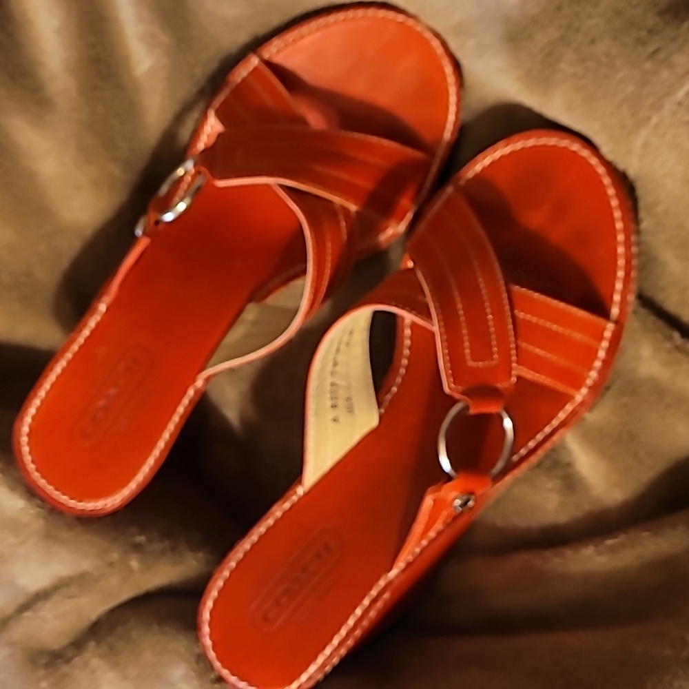 Red Coach Sandals